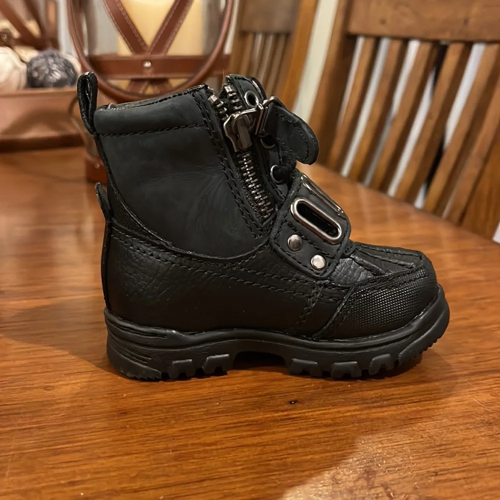 Polo Ralph Lauren Andres Boots Black new Preschool BoysToddlers Size 4